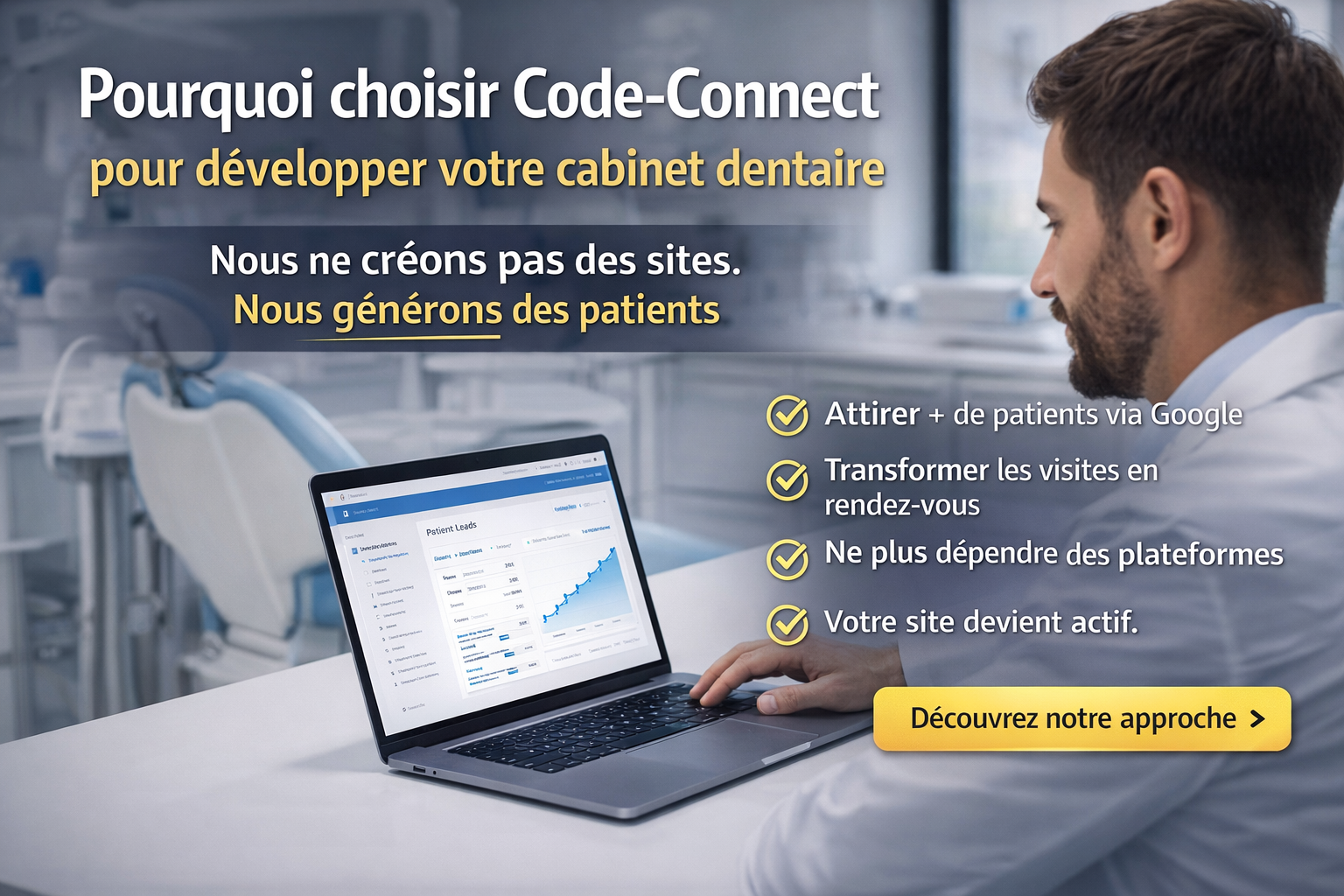 Pourquoi choisir Code-Connect pour développer votre cabinet dentaire