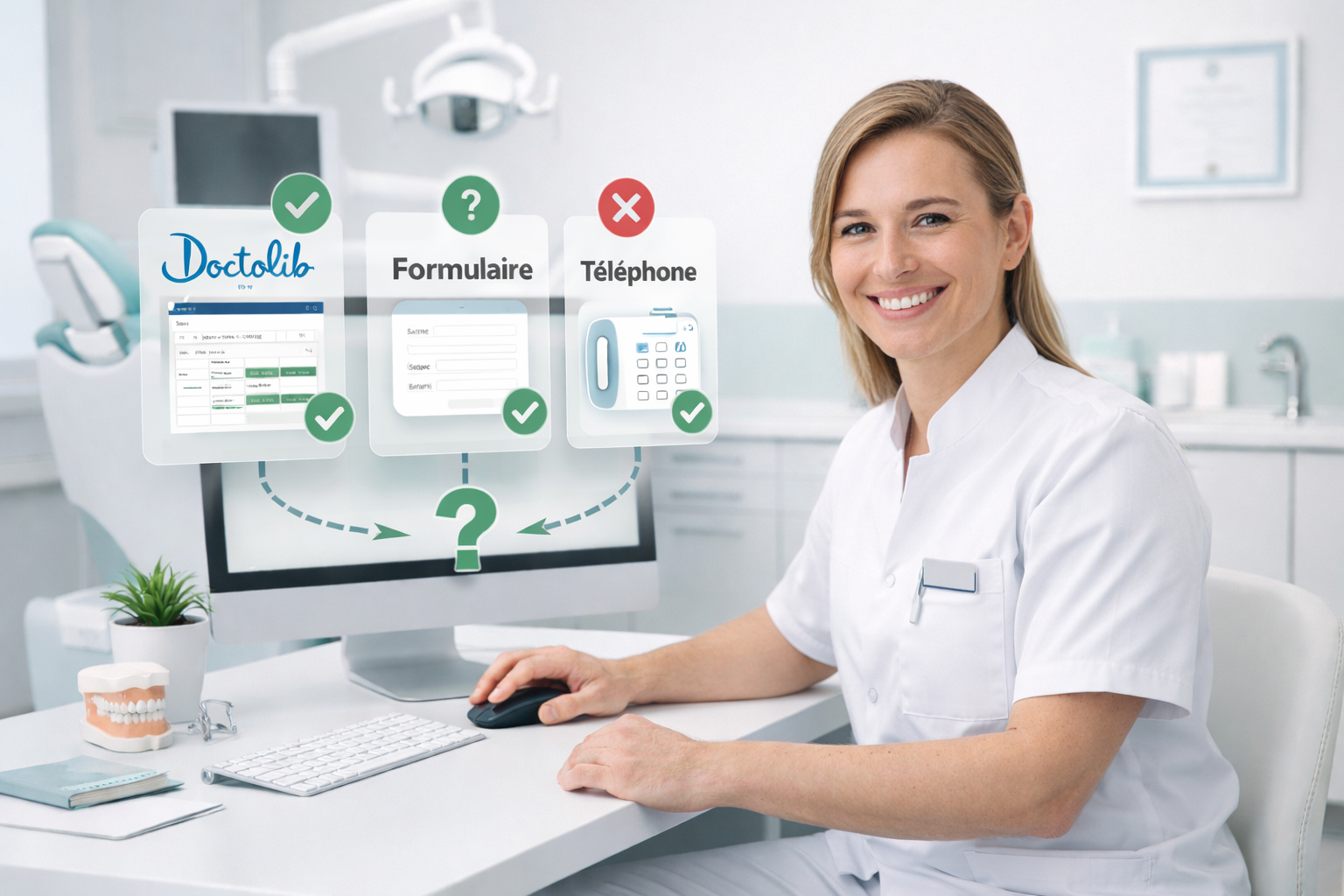 Doctolib, formulaire, téléphone : quelle solution convertit vraiment les visiteurs en patients