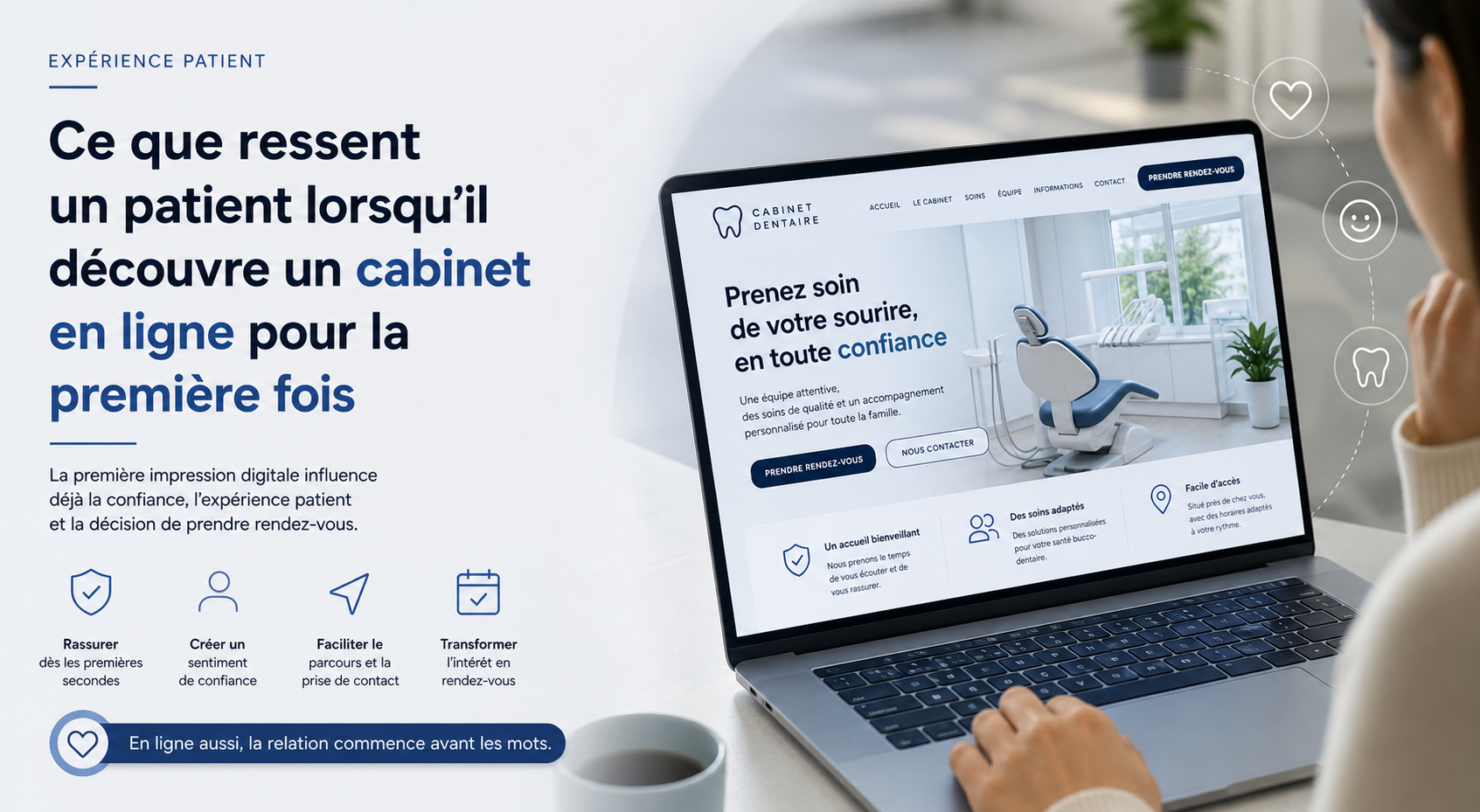 Ce que ressent un patient lorsqu’il découvre un cabinet en ligne pour la première fois